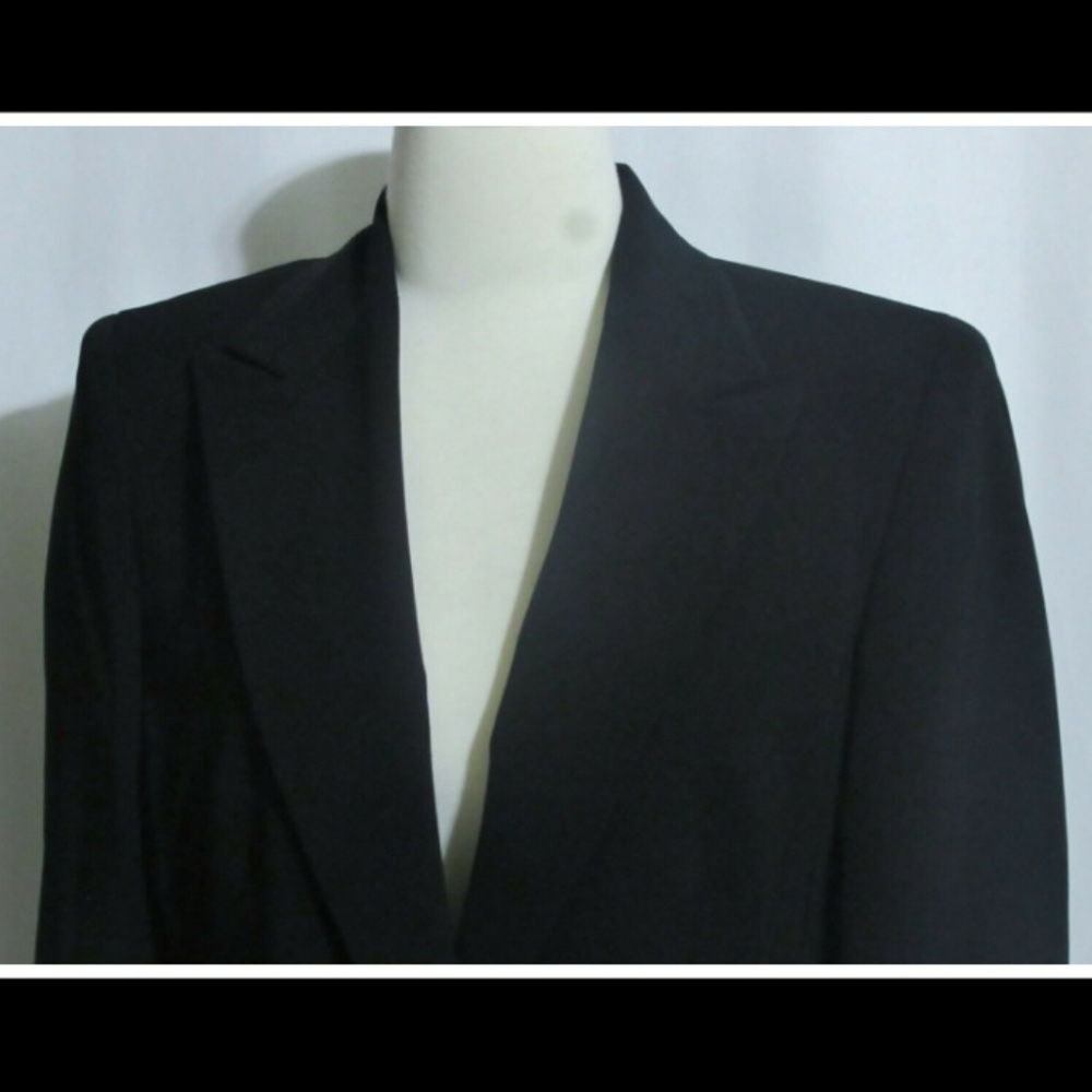 New Kasper Black Fully Lined Blazer Jacket 10 - image 2